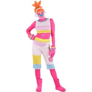 Trolls Women’s DJ Suki Costume, Adult Halloween Outfit with Wig