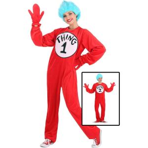 elope Dr. Seuss Thing 1 & Thing 2 Deluxe Costume Adult Medium(X-Large)
