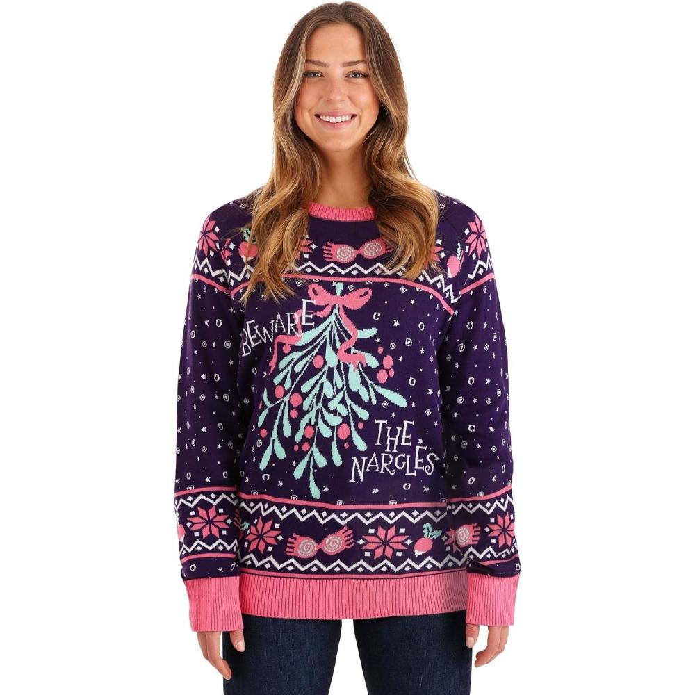 imageAdult Harry Potter Luna Lovegood Ugly Christmas Sweater Festive Crewneck Holiday Mistletoe Christmas SweatersMulticolored