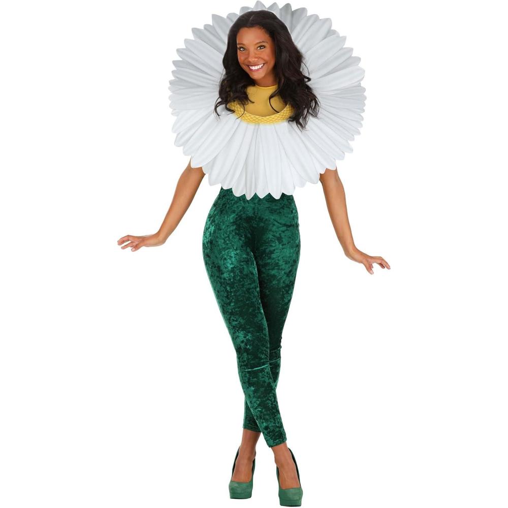 imageDaisy Flower Costume for Women  Floral Outfit for Adults Garden Boquete Flowers Costume for Halloween Parties