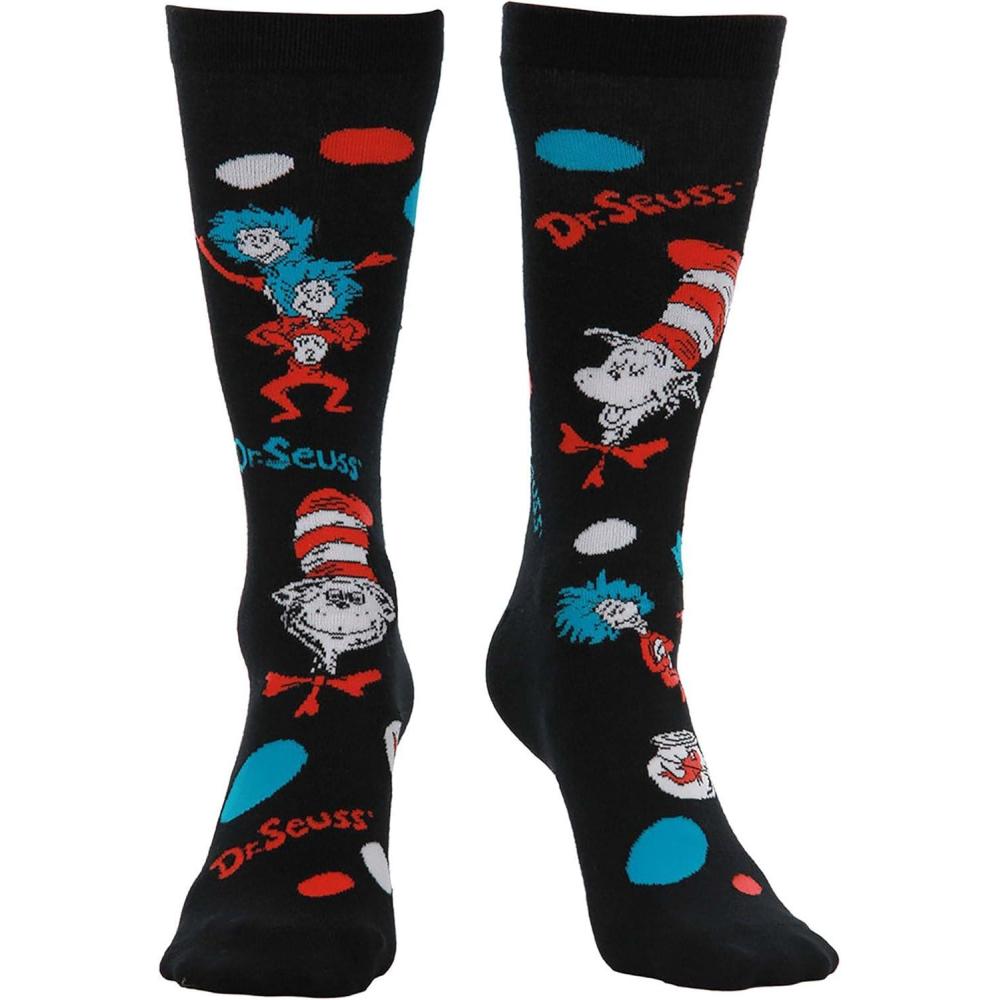 imageDr Seuss Costume Character Socks for AdultsBlack