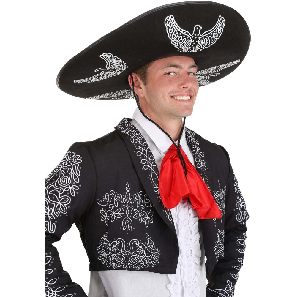 imageThree Amigos Sombrero  Molded Felt Hat with Chin Cord and Printed Graphics