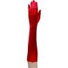 imageFun Costumes Womens Elbow Length Red Gloves Red Satin Costume Gloves StandardOne Size