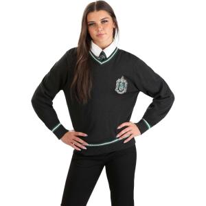 Adult Harry Potter House Themed Sweaters for Men & Women – Gryffindor, Slytherin, Hufflepuff & Ravenclaw Uniform(Slytherin)
