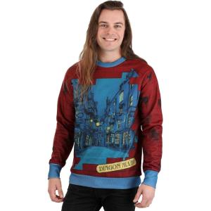 Adult Harry Potter Themed Sweaters – Hogwarts Cosplay Sweatshirts – Unisex Harry Potter Sweaters(Diagon Alley)