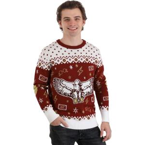 Adult Harry Potter Themed Sweaters – Hogwarts Cosplay Sweatshirts – Unisex Harry Potter Sweaters(Hedwig)