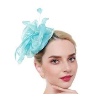 Aqua Trim Fascinator Standard