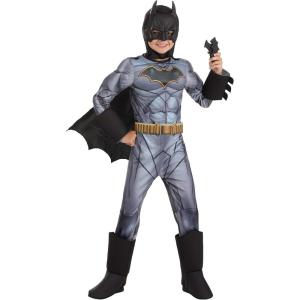 Deluxe DC Comics Batman Costume for Kids, Black Superhero Suit, Cape & Mask for Superhero Parties & Halloween