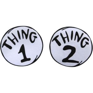Dr. Seuss Thing 1 & Thing 2 Large 2 piece Iron On Patch Set for Kids and Adults