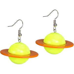Magic School Bus Ms. Frizzle Earrings for Women – Drop Dangle Science Planet Ceramic Earrings for Teachers