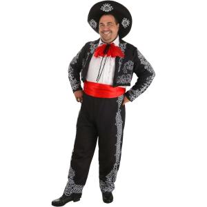 The Three Amigos Costume for Adults Plus Size | Mexican Jacket | Authentic Mariachi Outfit w/Sombrero Hat