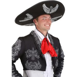 Three Amigos Sombrero – Molded Felt Hat with Chin Cord and Printed Graphics