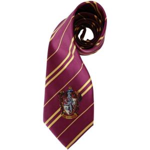 elope Adult Harry Potter Gryffindor House Tie – Maroon with Gold Stripes, Officially Licensed Costume Accessory