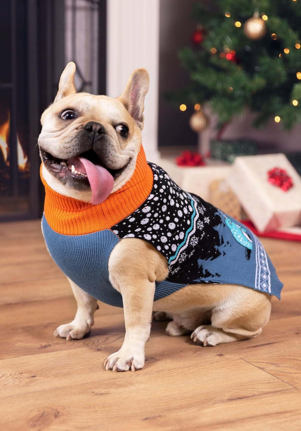imageFun Costumes Narwhal Holiday Sweater for Dogs Cute ampamp Cozy Knit Christmas Pet Sweater Fits Small Medium ampamp Large Dog Breeds SXSmall