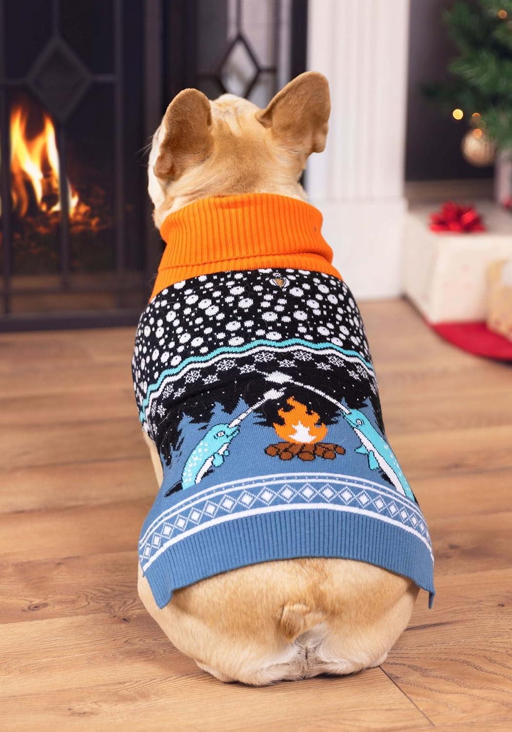 imageFun Costumes Narwhal Holiday Sweater for Dogs Cute ampamp Cozy Knit Christmas Pet Sweater Fits Small Medium ampamp Large Dog Breeds SXSmall