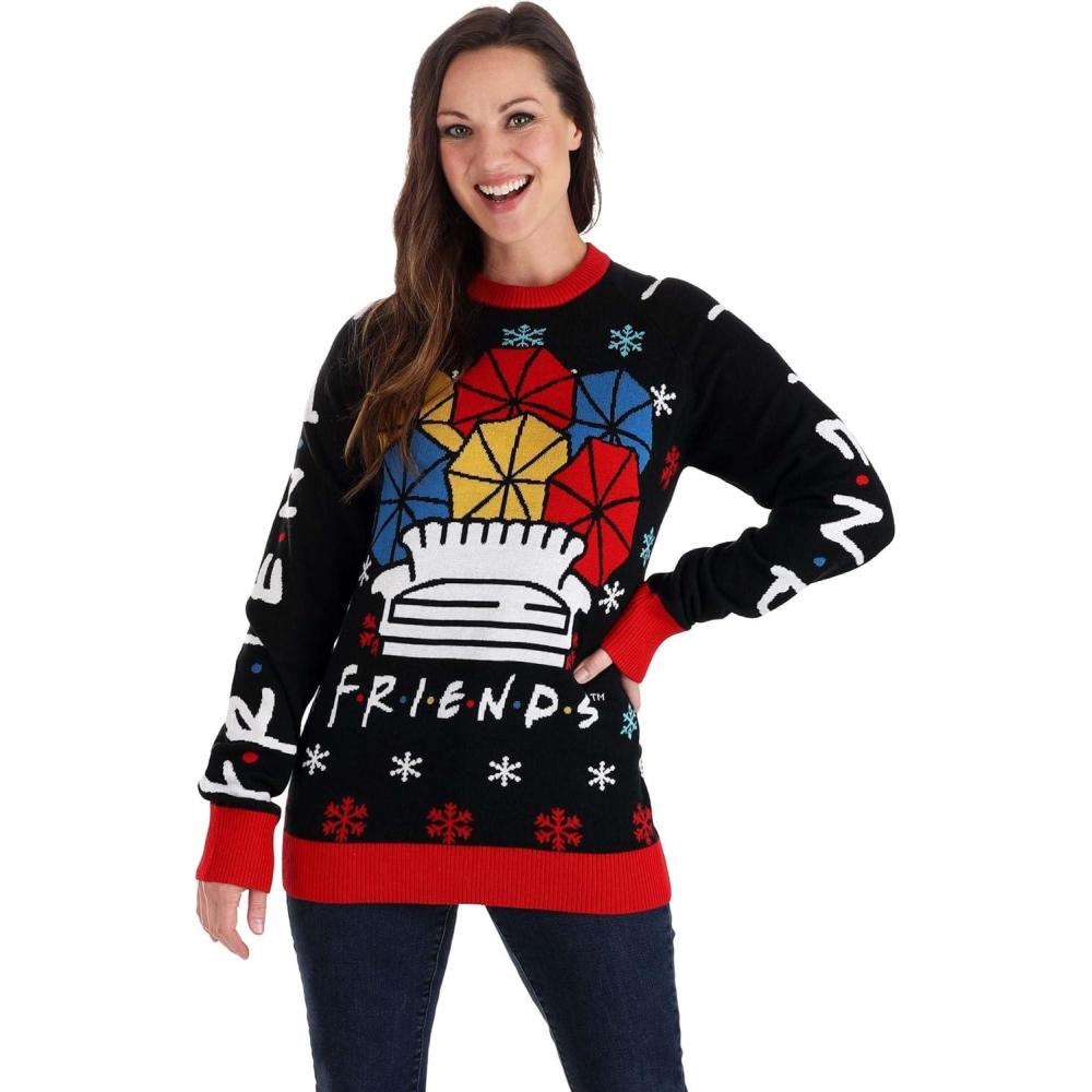 imageFriends TV Show Ugly Christmas Sweater for Adults Friends TV Series Ugly Holiday Sweaters Friends Xmas CrewneckMulticolor
