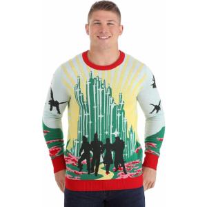 Fun Costumes Wizard of Oz Ugly Sweater for Adults(Kelly Green red yellow)