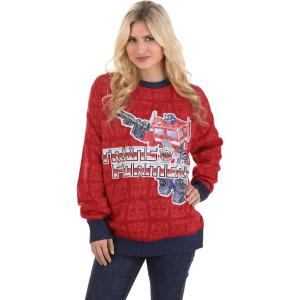 Transformers Christmas Sweater for Adults – Autobots Roll Out For The Holidays(Red)