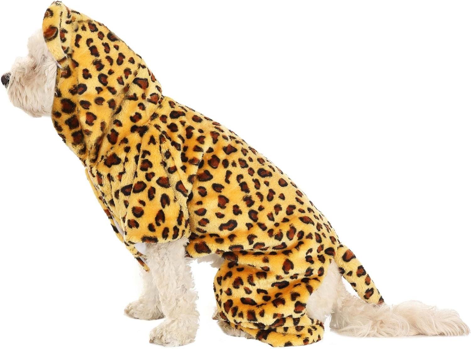 imageFun Costumes Leopard Pet Costume for Puppy and Kitten Breeds Medium BrownMedium