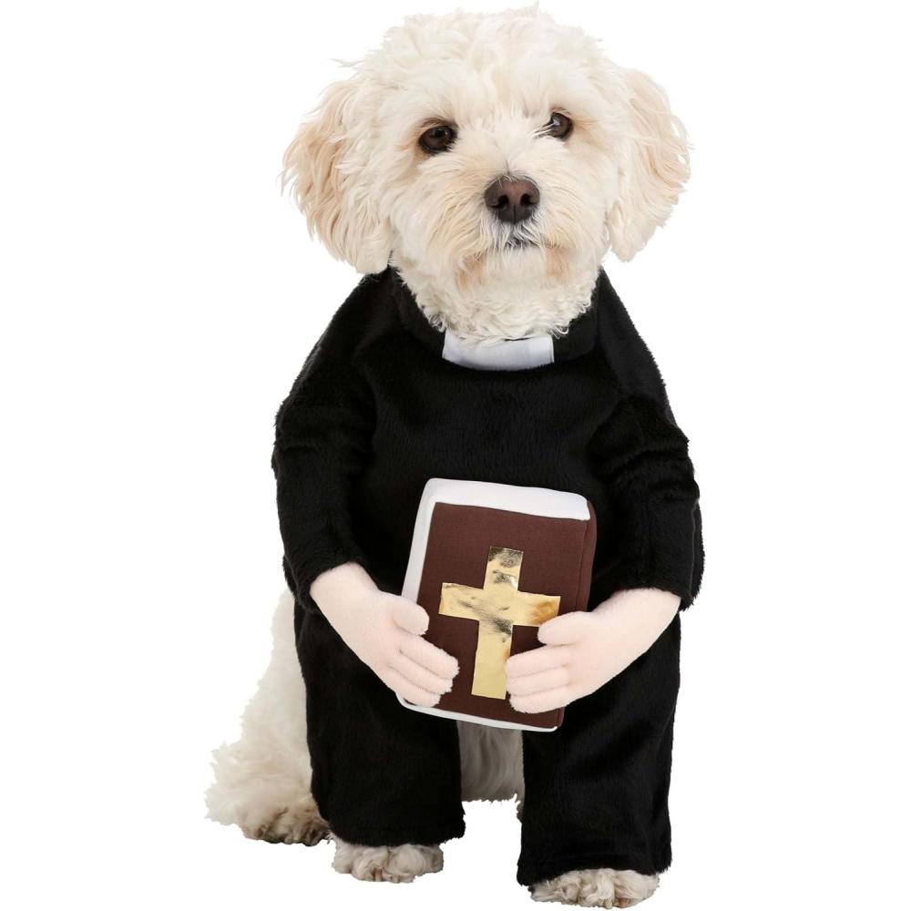 imageFun Costumes Dog Priest Costume  XS BlackLarge