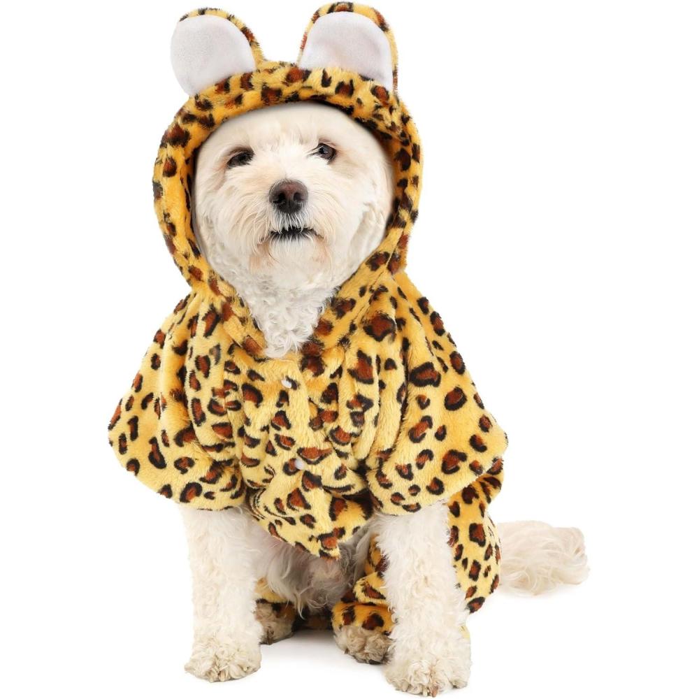 imageFun Costumes Leopard Pet Costume for Puppy and Kitten Breeds  Medium  BrownSmall