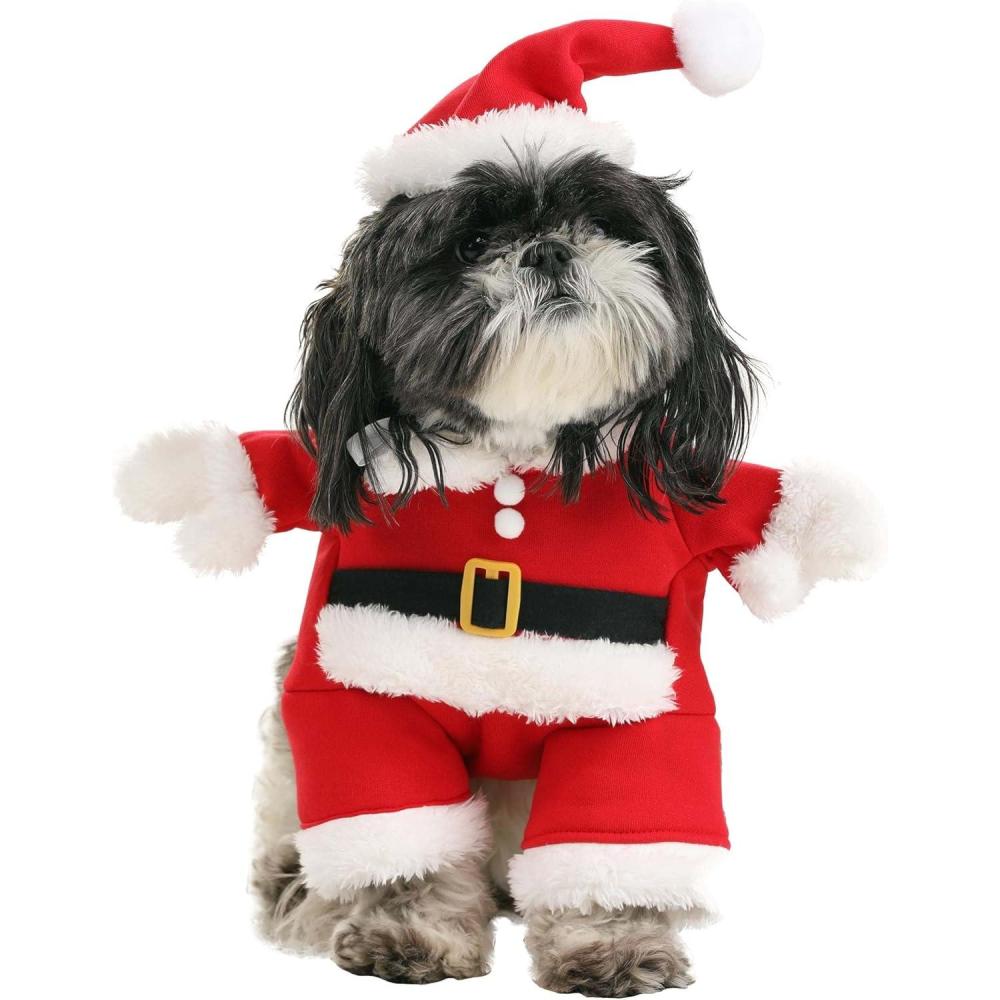 imageFun Costumes Pets Santa Costume Holiday Dog Outfits for Xmas  Small  RedLarge