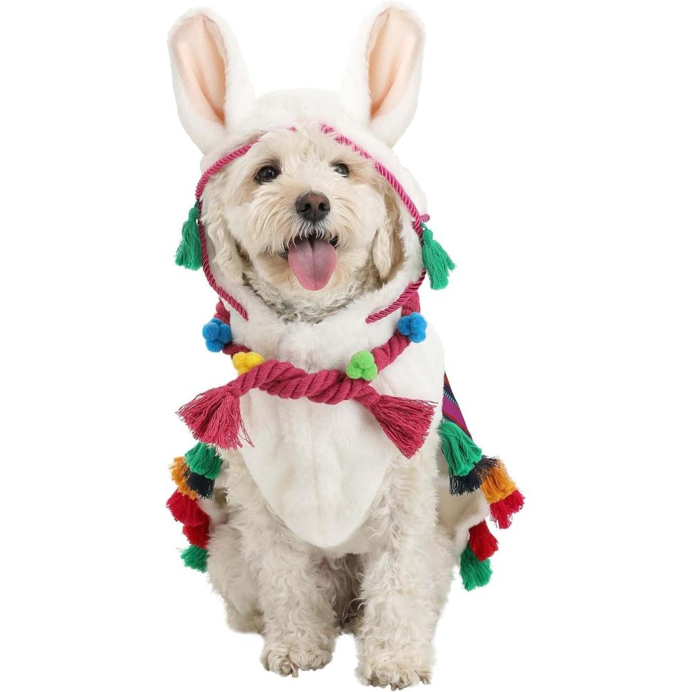 imageLlama Dog Costume Cute Dog Llama Costume with Saddle Cloth and Leash Access SMedium