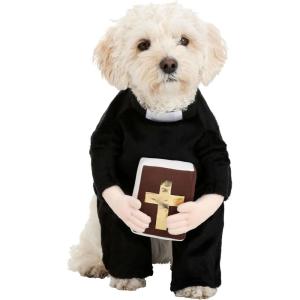 Fun Costumes Dog Priest Costume – XS, Black(XS)