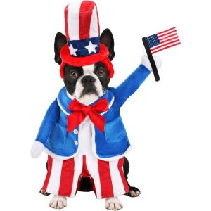 Fun Costumes Uncle Sam – 4Th of July Pet Costume – Ideal for Celebrations – Perfect for Parades, BBQs, Patriotic Events, Halloween & More – Small – Black(XL)