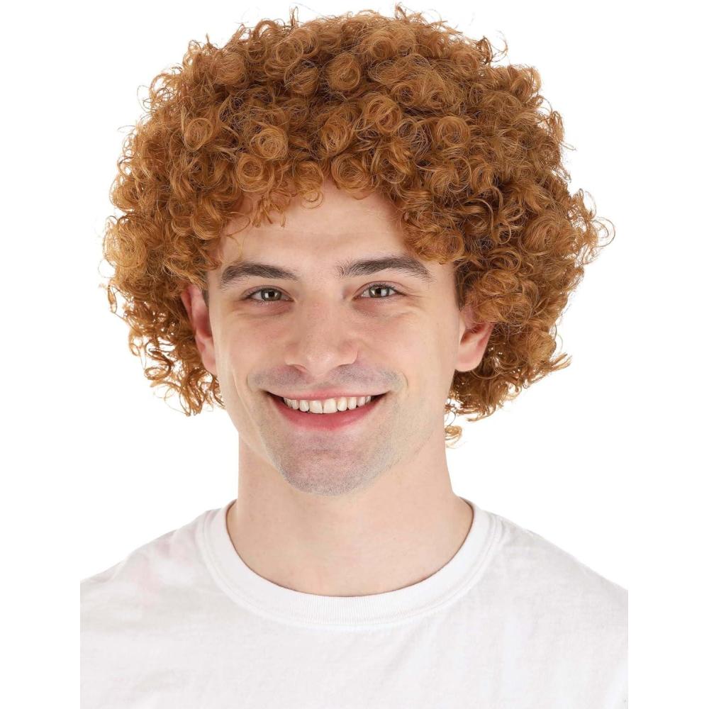 imageFun Costumes Buddy The Elf Wig for Men Brown Curly Afro Wig Elf Accessory for Christmas Party DressUp ampamp Movie Cosplay Standard