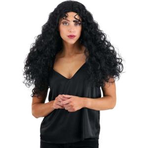 Disney Tangled Mother Gothel Costume Wig – Long Curly Black Rapunzel Mother Wig for Women – Officially Licensed Standard(Wig)