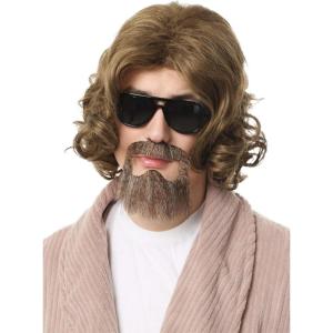 Fun Costumes Big Lebowski Adult The Dude Wig and Beard Kit(Costume Wig & Beard Kit)