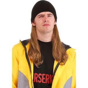 Fun Costumes Jay and Silent Bob Long Wig Blonde Synthetic Hair Mesh Cap Elastic Edges Officially Licensed Accessories(Standard)