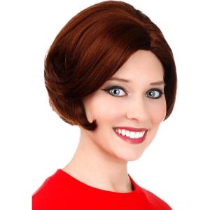 Fun Costumes Women’s Incredible Superhero Wig – Dark Auburn Short Pageboy Style Wig with Elastic Cap