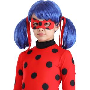 InSpirit Design Girl’s Miraculous Ladybug Wig Standard, Blue,red(Standard)