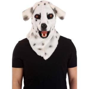 Dalmatian Costume Moving Mouth Mask for Adults White