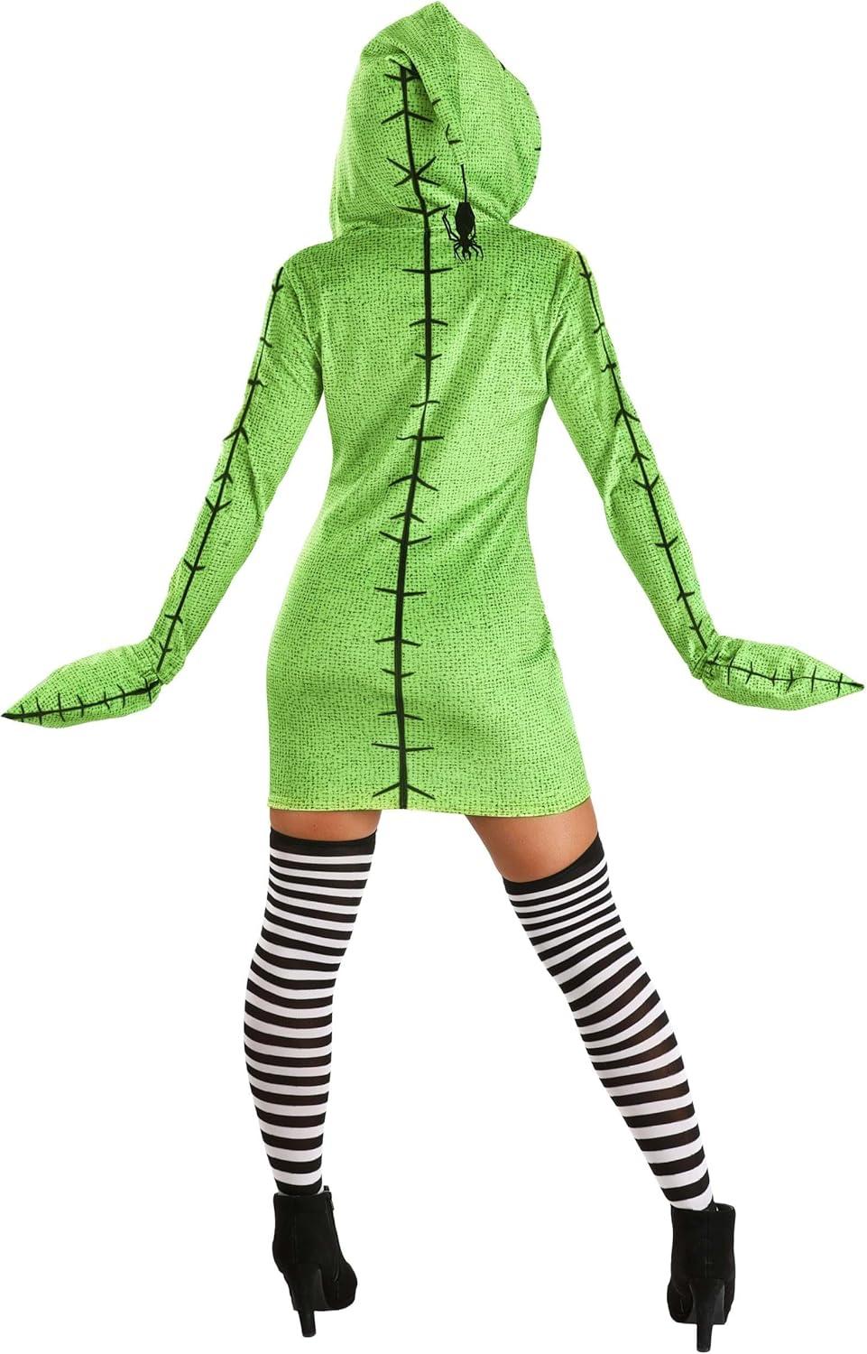 imageDeluxe Disney Oogie Boogie Hoodie Costume Dress  Official Nightmare Before Christmas Cosplay Outfit for Women