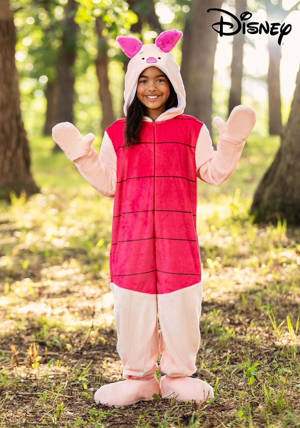 imageDeluxe Kids Piglet Costume from Disneys Winnie the Pooh Hooded Onesie Outfit for Boys and Girls
