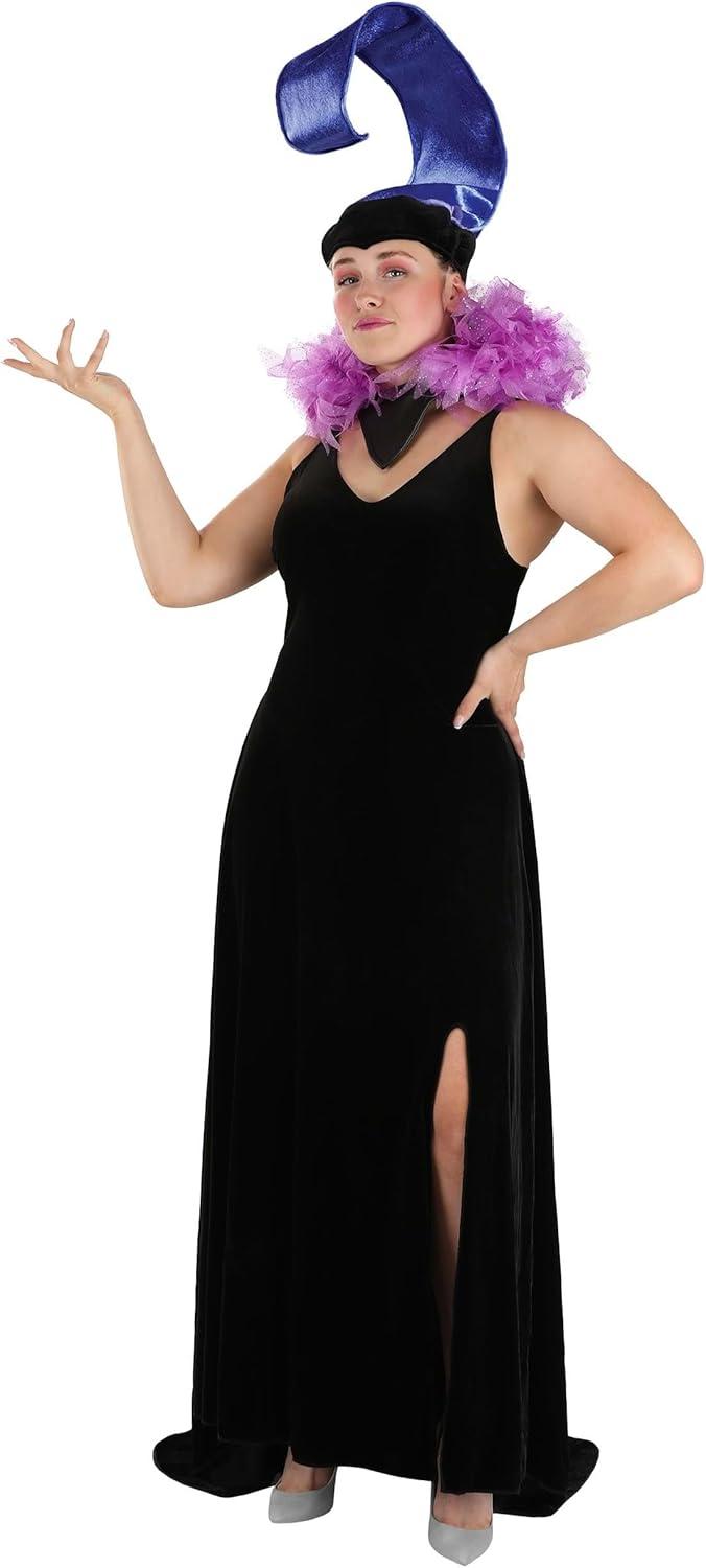 imageDisguise womens Disney Emperors New Groove Yzma Womens Costume  Villainous Dress With Hat ampamp Collar  Officially LicensedBlack