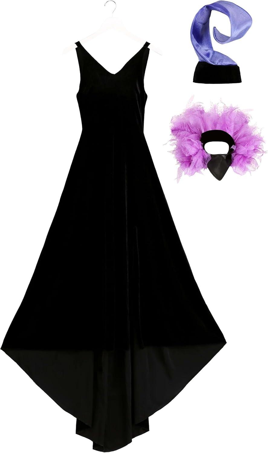 imageDisguise womens Disney Emperors New Groove Yzma Womens Costume  Villainous Dress With Hat ampamp Collar  Officially LicensedBlack