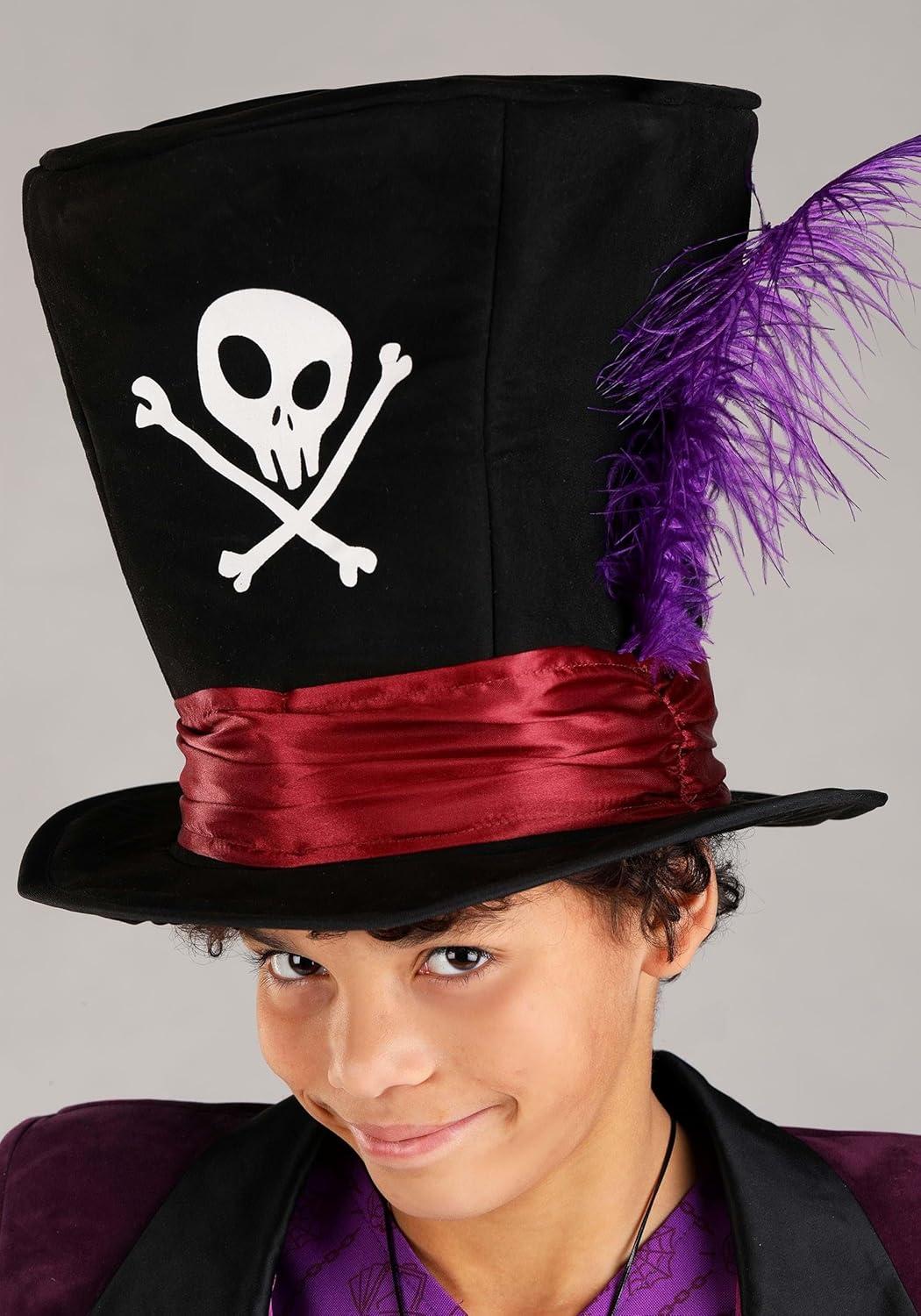 imageDisney Boys Dr Facilier Costume  The Princess and the Frog Shadow Man Outfit for Kids with Hat Necklace Vest and More