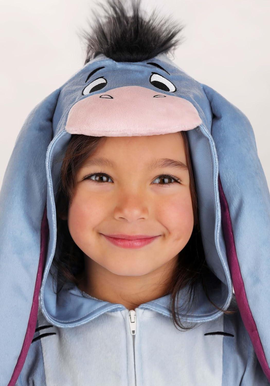 imageDisney Eeyore Toddler Costume Dress for Girls  Officially Licensed Blue Winnie the Pooh Outfit with Character Ears