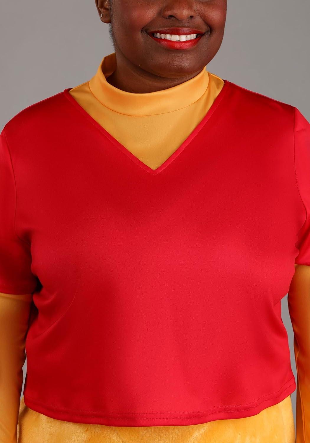 imageDisney Winnie the Pooh Plus Size Costume for Women Red and Yellow Bear Dress with Ears