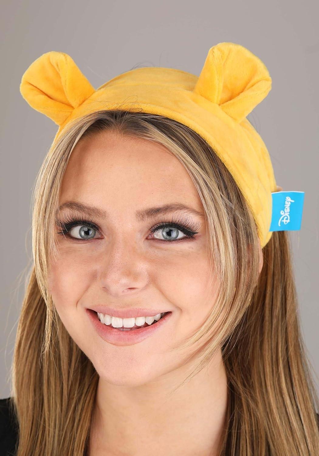 imageDisney Winnie the Pooh Soft Headband ampamp Mittens Kit  Velour Fabric with FlipBack Mittens Officially Licensed