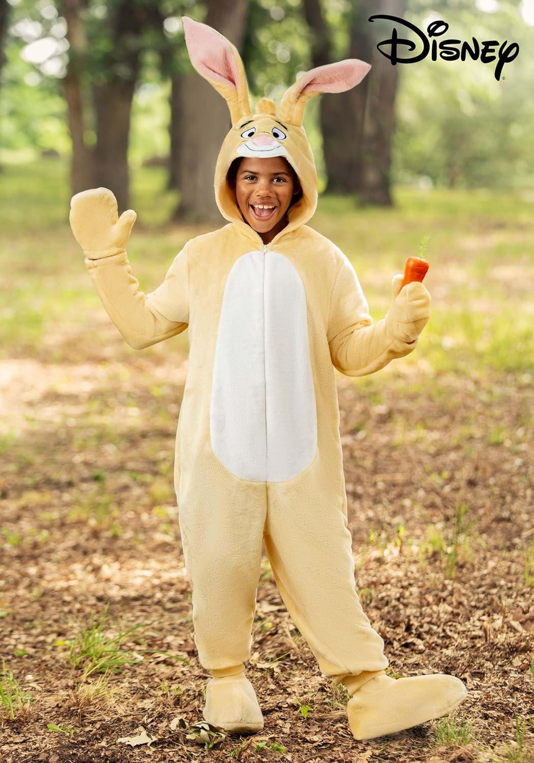 imageDisneys Deluxe Rabbit Costume Kids Boys and Girls Hooded Halloween Onesie with Mittens Winnie the Pooh