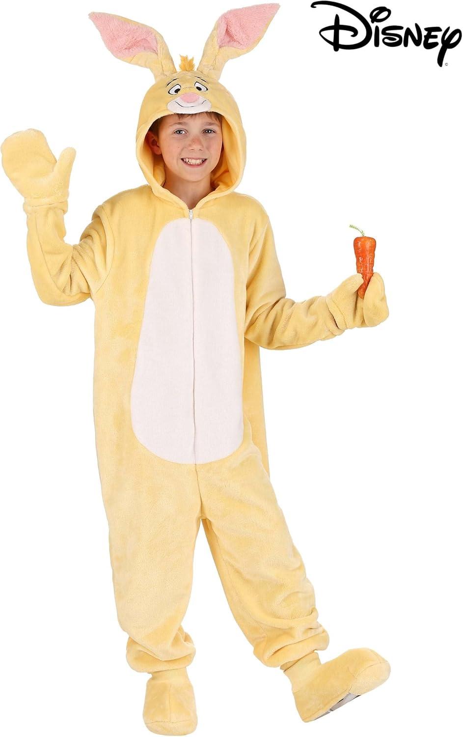 imageDisneys Deluxe Rabbit Costume Kids Boys and Girls Hooded Halloween Onesie with Mittens Winnie the Pooh