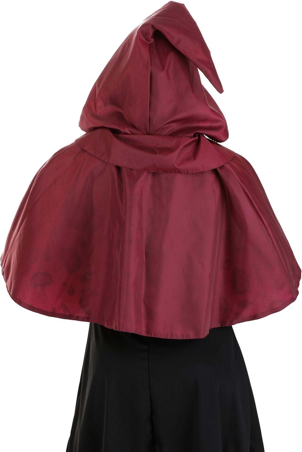 imageFun Costumes Womens Mary Sanderson Hooded Capelet  Hocus Pocus Themed Design Officially LicensedRed
