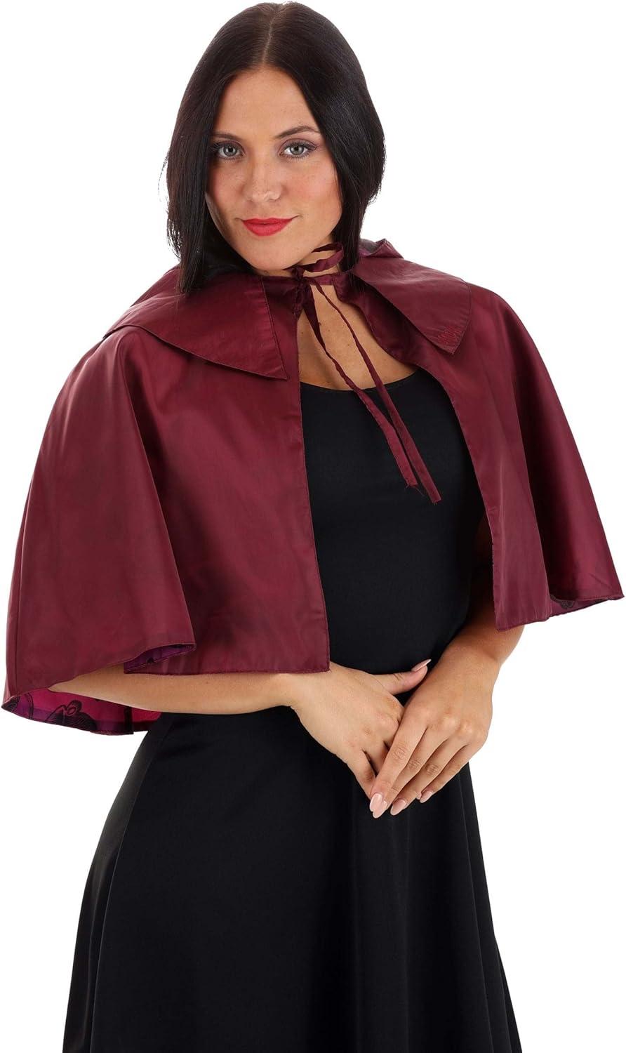 imageFun Costumes Womens Mary Sanderson Hooded Capelet  Hocus Pocus Themed Design Officially LicensedRed