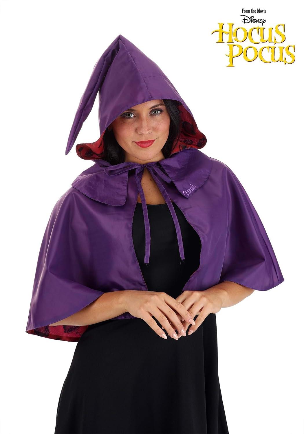 imageHocus Pocus Sarah Sanderson Hooded Capelet Purple with Embroidered CollarPurple