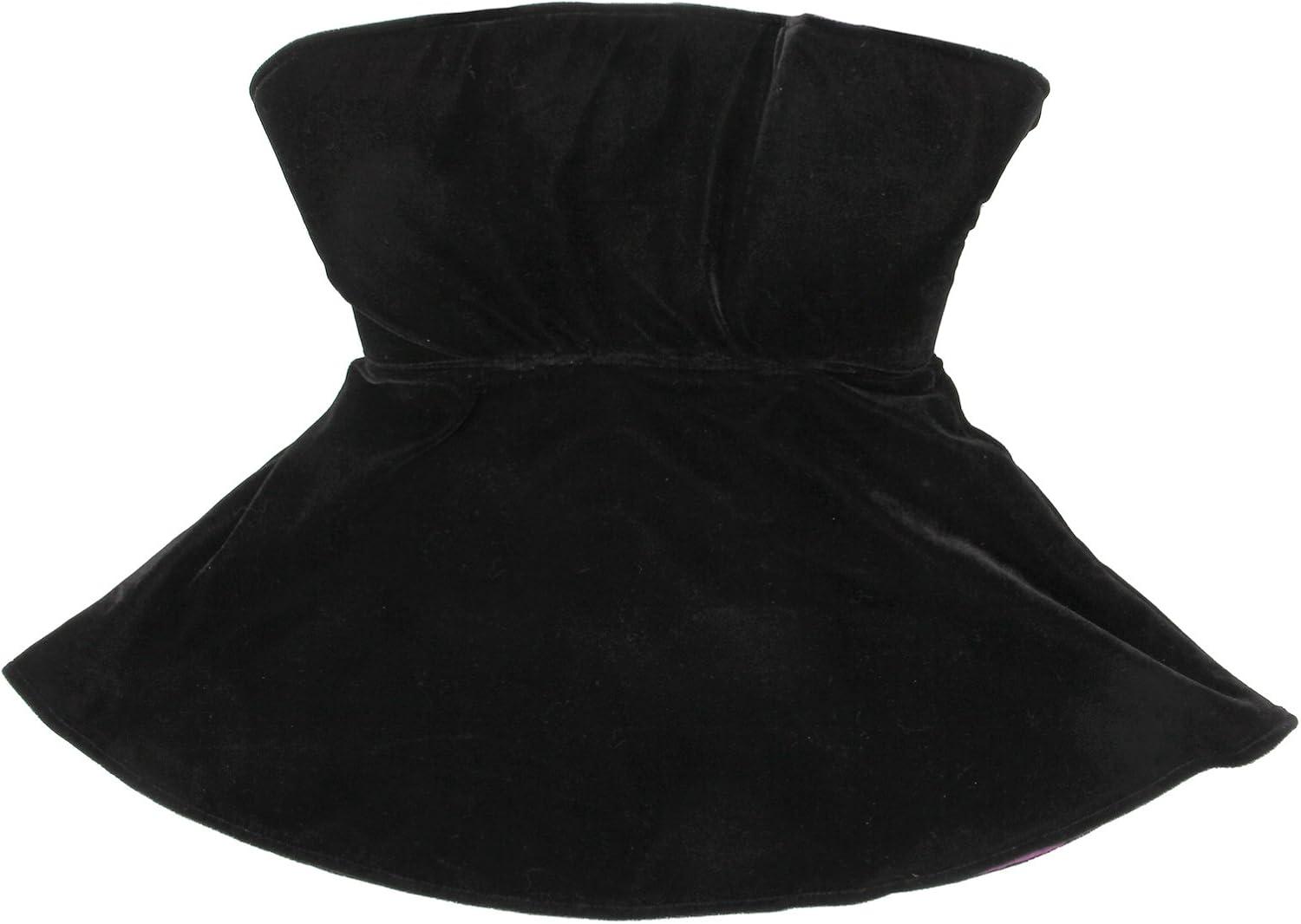 imageMaleficent Adult Headband and Collar Set Black Velvet Cape with Stuffed Horns Officially Licensed